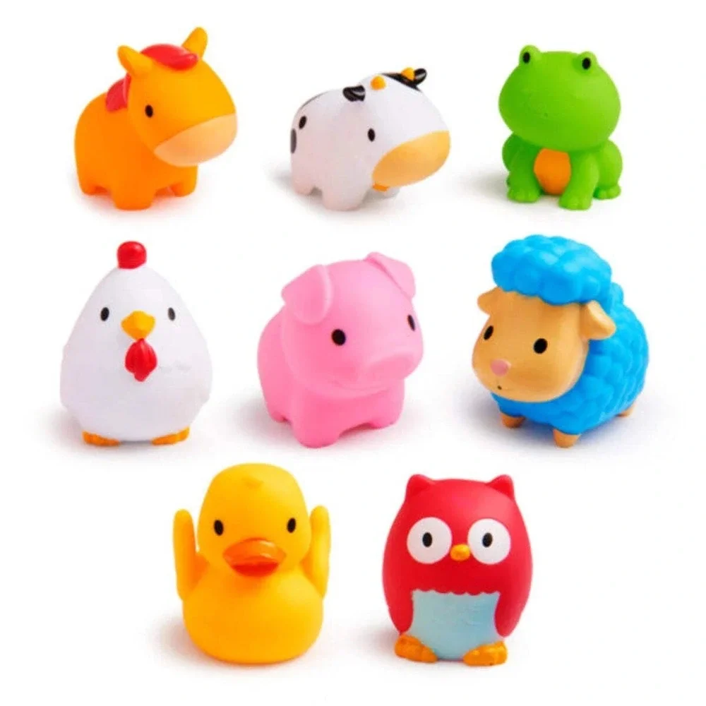NEW Munchkin Farm Bath Squirts 8-Pack • 9M+ Baby Bath Toys Float & Squirt - Fun